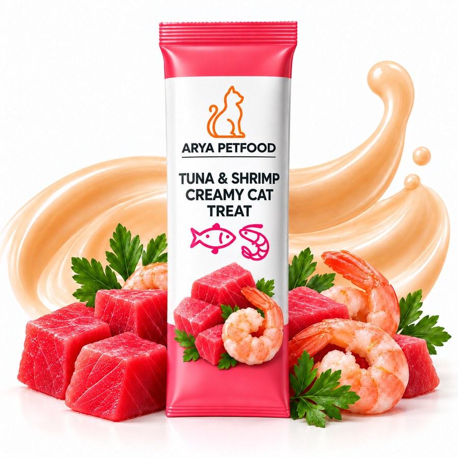 Arya Petfood التونة والروبيان مكافأة كريمية