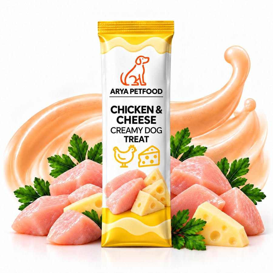 Arya Petfood الدجاج والجبن مكافأة كريمية